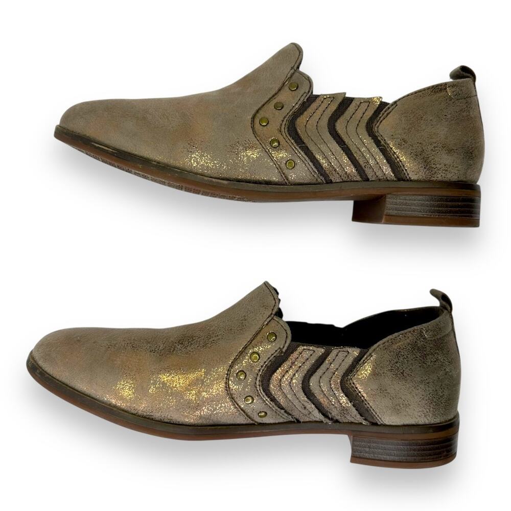 Clarks Collection Women's Trish Bell Shooties Size 7.5 Metallic Gun Metal Brown - Picture 5 of 12